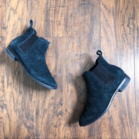 TOMS • Ella chelsea boot black suede leather ankle bootie slip on - Picture 9 of 13